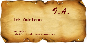 Irk Adrienn névjegykártya
