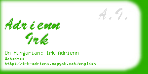adrienn irk business card